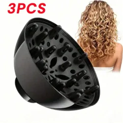 Piezas Difusor de cabello de tamaño de viaje - Accesorio de secador de pelo de grado salón, herramienta de peinado que aumenta el volumen sin daño