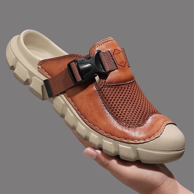 Men Casual Sandals PU Splicing Comfortable Breathable Casual Beach Sandals - Aliexpress - FashionsVida