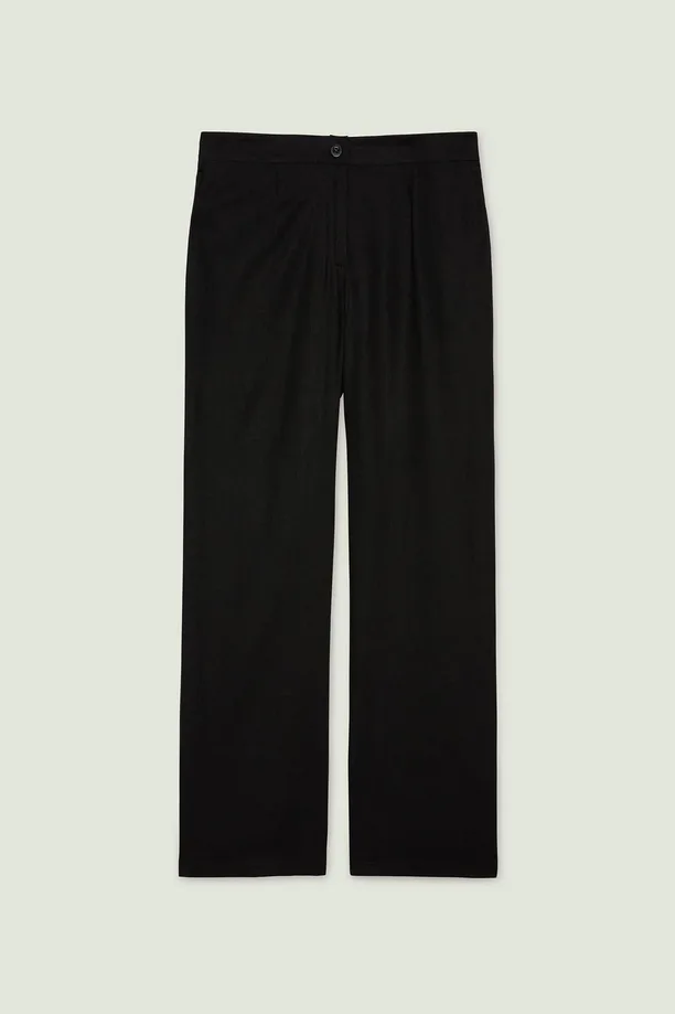 Pantalone ampio in lino donna nero - LUISA VIOLA - FashionsVida