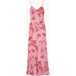 Vestido largo lencero con tirantes