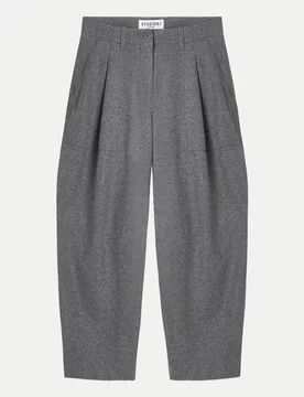 Barrel-Leg Stoffhose October Grau 40/28 - Cambio - FashionsVida
