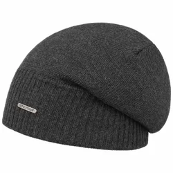 Wool Merino Oversize Beanie by - anthracite - Female - Size: One Size