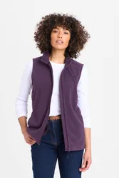 Women's Microfleece Gilet in Purple Size: Small - Purple - Size: S