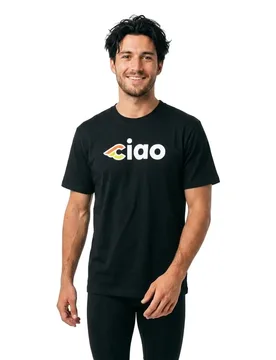 Maglietta A Maniche Corte Ciao Regular Black - Cinelli - FashionsVida
