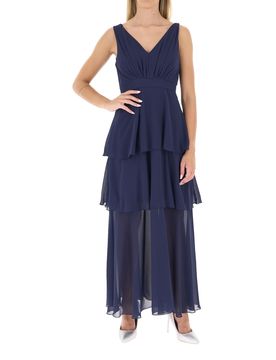Abito a balze BLU NAVY L