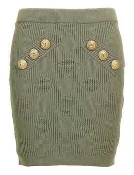 Balmain Gonna in maglia traforata