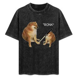 Bonk Meme T-Shirt Outdoor Work Short Sleeve Top