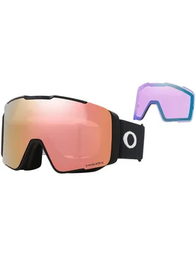 Masque de ski avec 2 écrans - Line Miner Pro M Matte Black Prizm Rose Gold & Prizm Iced - Noir - Oakley - FashionsVida