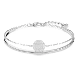 Bracciale rigido Sublima, Bianco, Placcato rodio OS