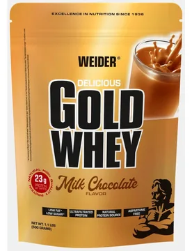 Proteina concentrada de suero de leche, GOLD WHEY 500 GRS CHOCOLATE de - Weider - FashionsVida