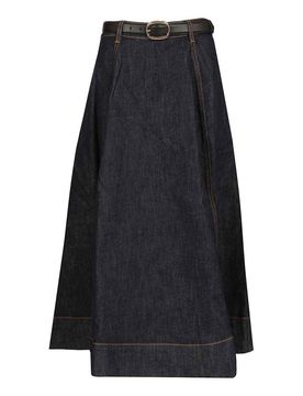 Gonna longuette in denim