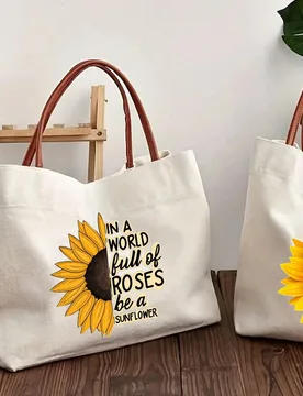 Bolso Tote con Estampado de Limón Vibrante, Bolso Tote Reutilizable Estampado para Mujer, Bolso de Compras y Libros con Doble Asa, Bolso de Hombro de - Shein - FashionsVida