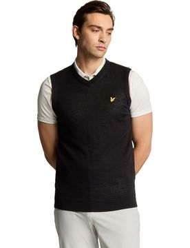 Lyle Pullunder Merino Blend V-Neck, schwarz m