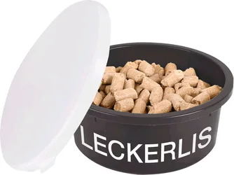 Leckerli-Schale mit Deckel grau