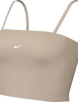 Sportswear Essential Ribbed Cropped Damen Tanktop, braun US: S