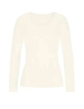 Camiseta de manga larga EMOTION champán crema 36 - Mey - FashionsVida