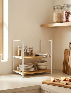 Scaffale a due livelli - beige