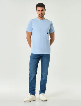 Jeans 529 Paul in cotone stretch lavaggio medio stone washed con baffature - Roy Roger's - FashionsVida
