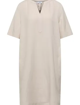 LI/CV_Solid Split Neck Dress female