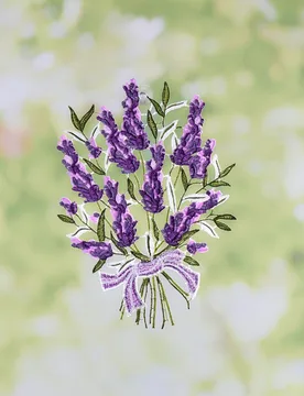 Textilhänger "Lavendel" Plauener Spitze - 3Pagen - FashionsVida