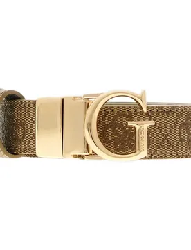 Ceinture Leona Logo Latte Logo M - Guess - FashionsVida