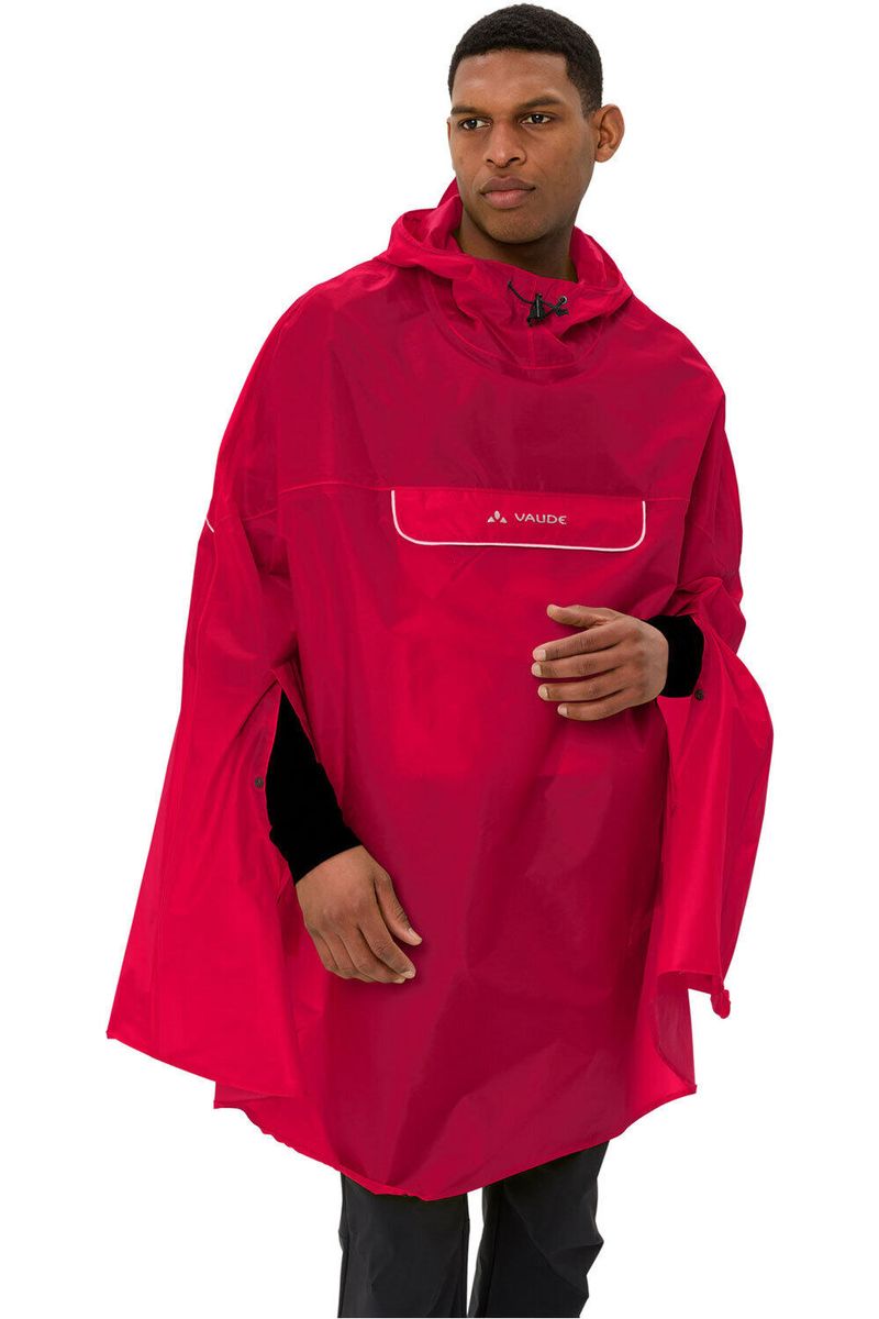 Valdipino poncho chaqueta impermeable ciclismo hombre Rojo (M)