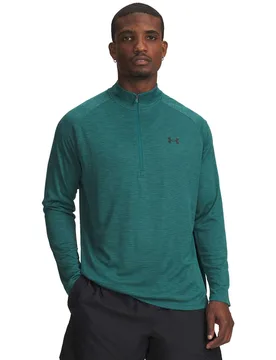 Tech Textured Half Zip Training Top Dark Teal male - Under armour - FashionsVida