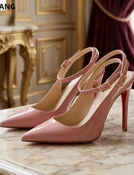 GMKANG Women's Patent Leather Pointed Toe Ankle Strap Sandals High Heel Summer Pink Dress Shoes Party Banquet Modern Chic - Aliexpress - FashionsVida