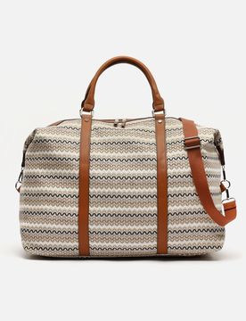 Tarvos Wochenendtasche mit Jacquarddruck und abnehmbarem Schulterriemen