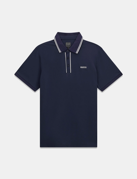GUESS polo piquet uomo blu scuro