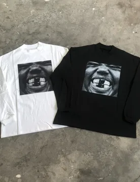 SAINT OF MICHAEL BULLY KANYE WEST Fashion Best Quality Vintage Printed Tops Casual Tee Loose Oversized Long Sleeves T Shirt Men - Aliexpress - FashionsVida