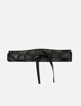 Misako Freya wide sash belt Black
