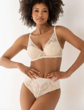 Atelier High Apex Lightly Padded Bra (B-F) Ivory Mix female - Pour Moi - FashionsVida