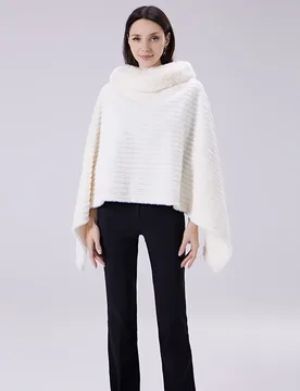 Imitation beaver rabbit fur collar pullover Poncho Women shawl Europe and America cape autumn and winter Cloak P1 - Aliexpress - FashionsVida