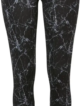 Leggings - Ladies Soft AOP Leggings - XS bis 5XL - für Damen - Größe 3XL - schwarz - Frauen - female - Urban classics - FashionsVida