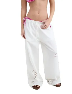Pantaloni 30000661 Eyelet Embroidery Ecru L