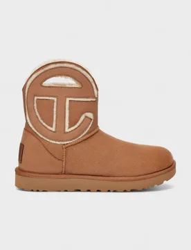 Australia Womens X Telfar Logo Mini Boot Chestnut - Size Uk 5 - Ugg - FashionsVida