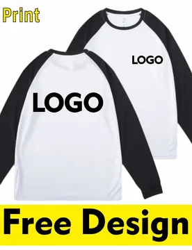 Autumn Winter Long Sleeve Crew Neck T-Shirt Uniex Contrast Color Raglan Sleeve Tops Cotton Customized Logo Printing Embroidery - Aliexpress - FashionsVida