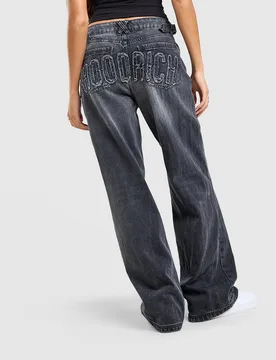 Mono Applique Jeans - Nero, nero nero Donna taglia 6 - Hoodrich - FashionsVida