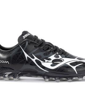 Super copa ag botas de futbol cesped artificial Negro (41)