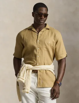 Camisa de hombre de lino Classic Fit tallas grandes - Polo Ralph Lauren - FashionsVida