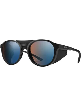 Photochromatische Sonnenbrille Venture Matte Black ChromaPop Glacier Photochromic Copper Blue Mirror schwarz - SMITH - FashionsVida