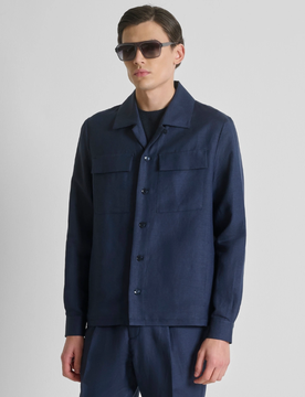 Camicia antigua uomo blu chiaro