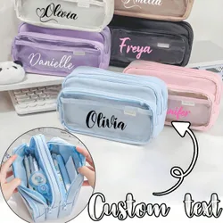 Pieza Estuche de lápices personalizable, bolsa de lápices de gran capacidad para estudiantes, regalo de vuelta a la escuela, suministros DIY, bolsa