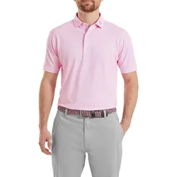Polo Scallop Geo Pique, pink l