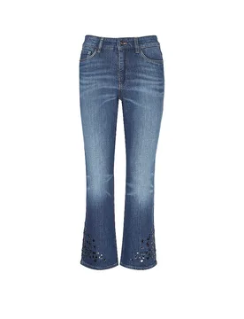 Jeans Wide Leg FORLI 7/8 bleu marine 38 - Marc cain - FashionsVida