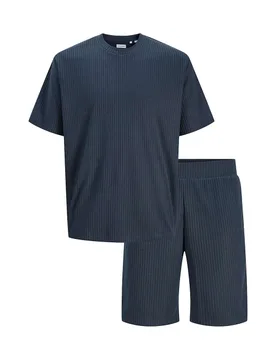 Ribbed T-Shirt and Shorts Set Navy male - Jack & jones - FashionsVida