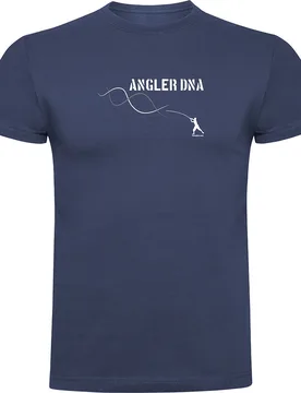 Angler Dna Short Sleeve T-shirt Denim Blue M Men - Kruskis - FashionsVida