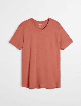 T-shirt basic in cotone - salmone