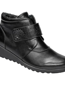 Wärme-Klettstiefelette „Beatrice“ schwarz 37 Damen - wonderwalk - FashionsVida